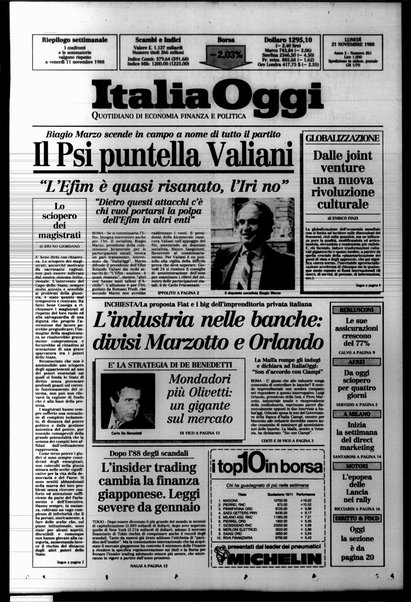 Italia oggi : quotidiano di economia finanza e politica